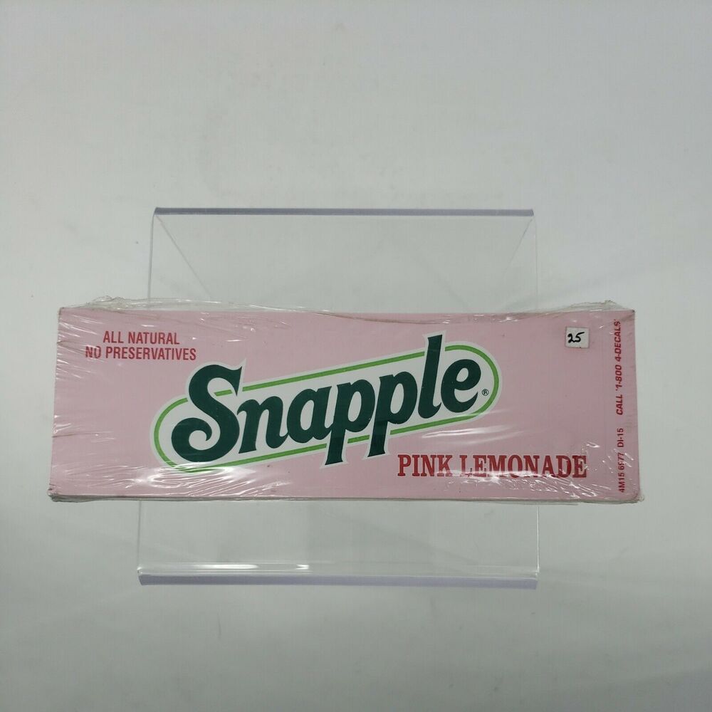 Snapple Pink Lemonade Vending Machine Flavor Strips 6 3/4 x 2 1/4 Sealed Qty 25